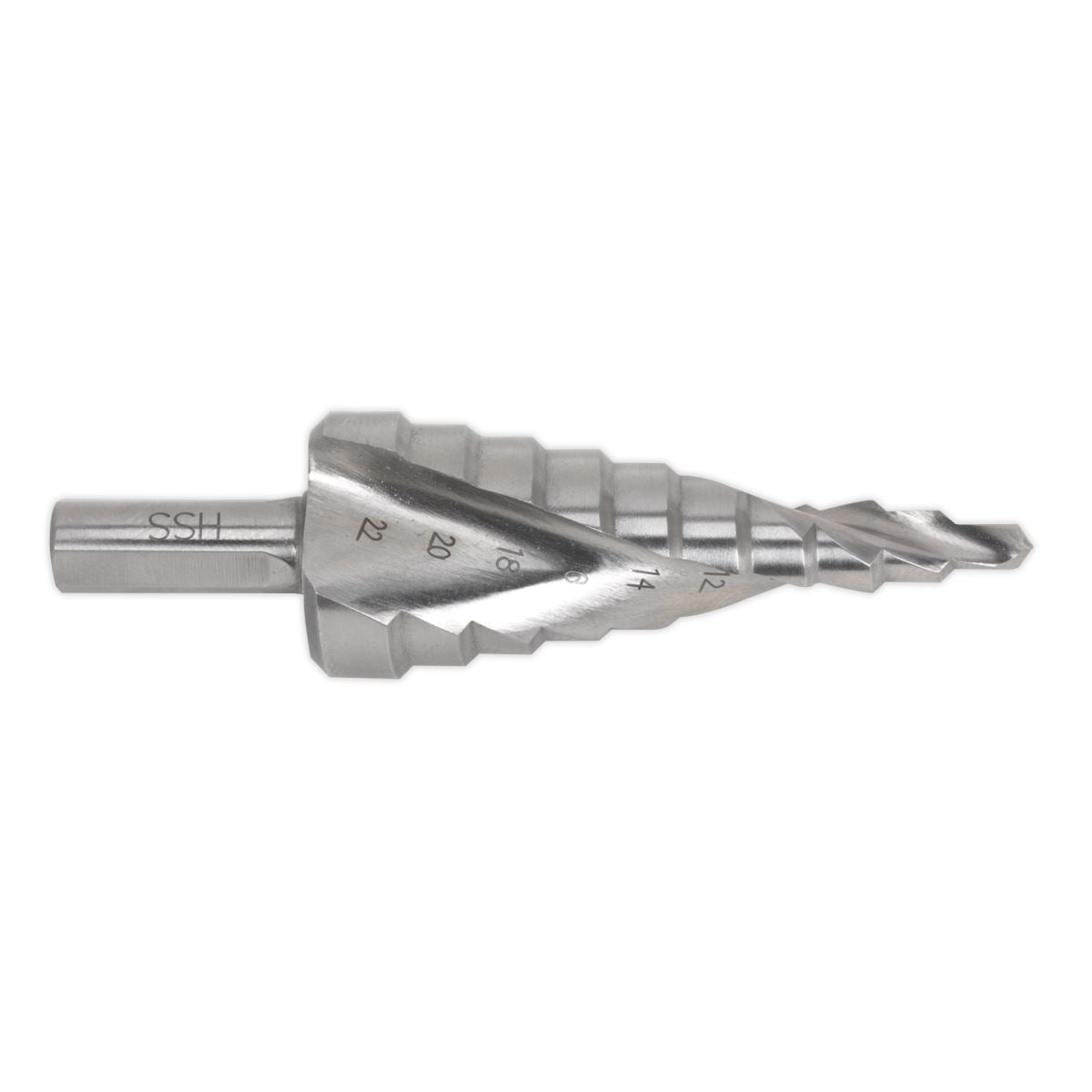 Sealey HSS M2 Step Drill Bit 4-22mm Spiral Flute