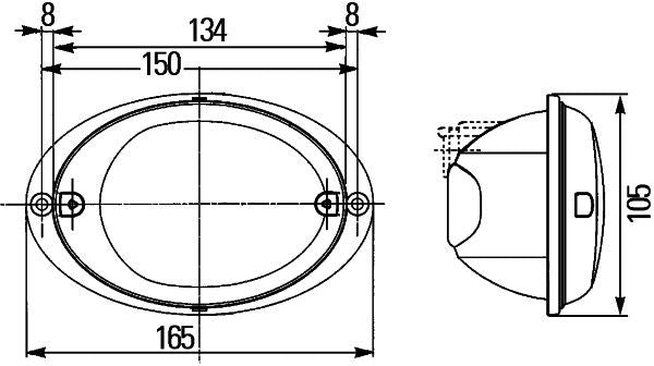 Hella Tail Light / Lamp 2SD 343 130-397