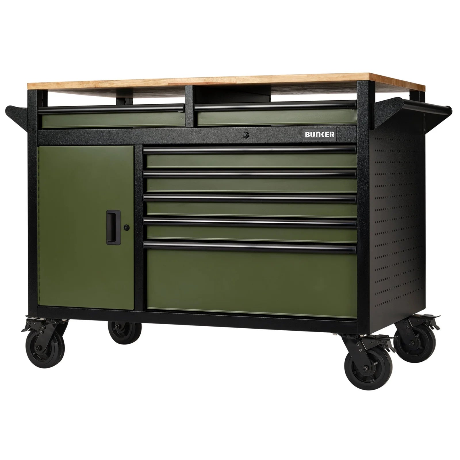 Draper BUNKER 14 Drawer Multi-Functional Workbench Roller Tool Cabinet, 48"