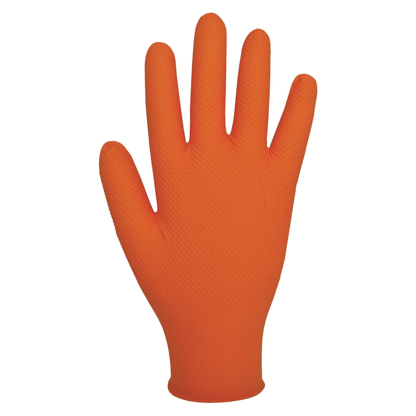 Bodyguard Finite Orange Grip Textured Grip Pattern Nitrile Gloves Large Box 90