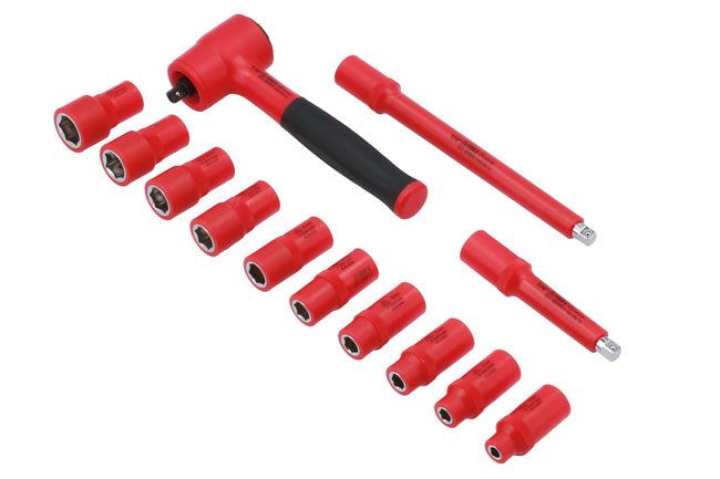 Laser Insulated Socket Set 1/4"D 13pc
