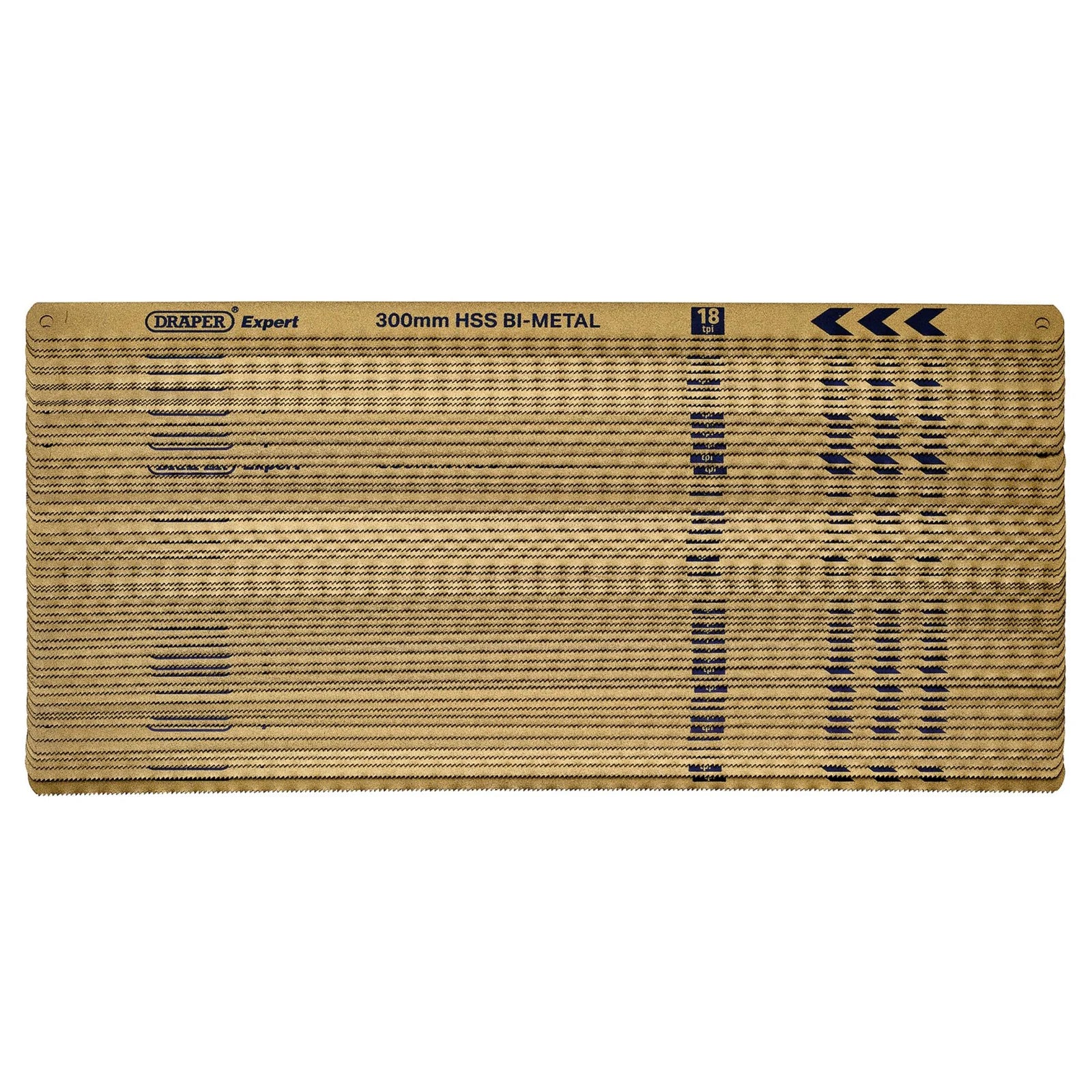 Draper Expert Bi-Metal Hacksaw Blades, 300mm, 18tpi (Box of 50) - 736/50