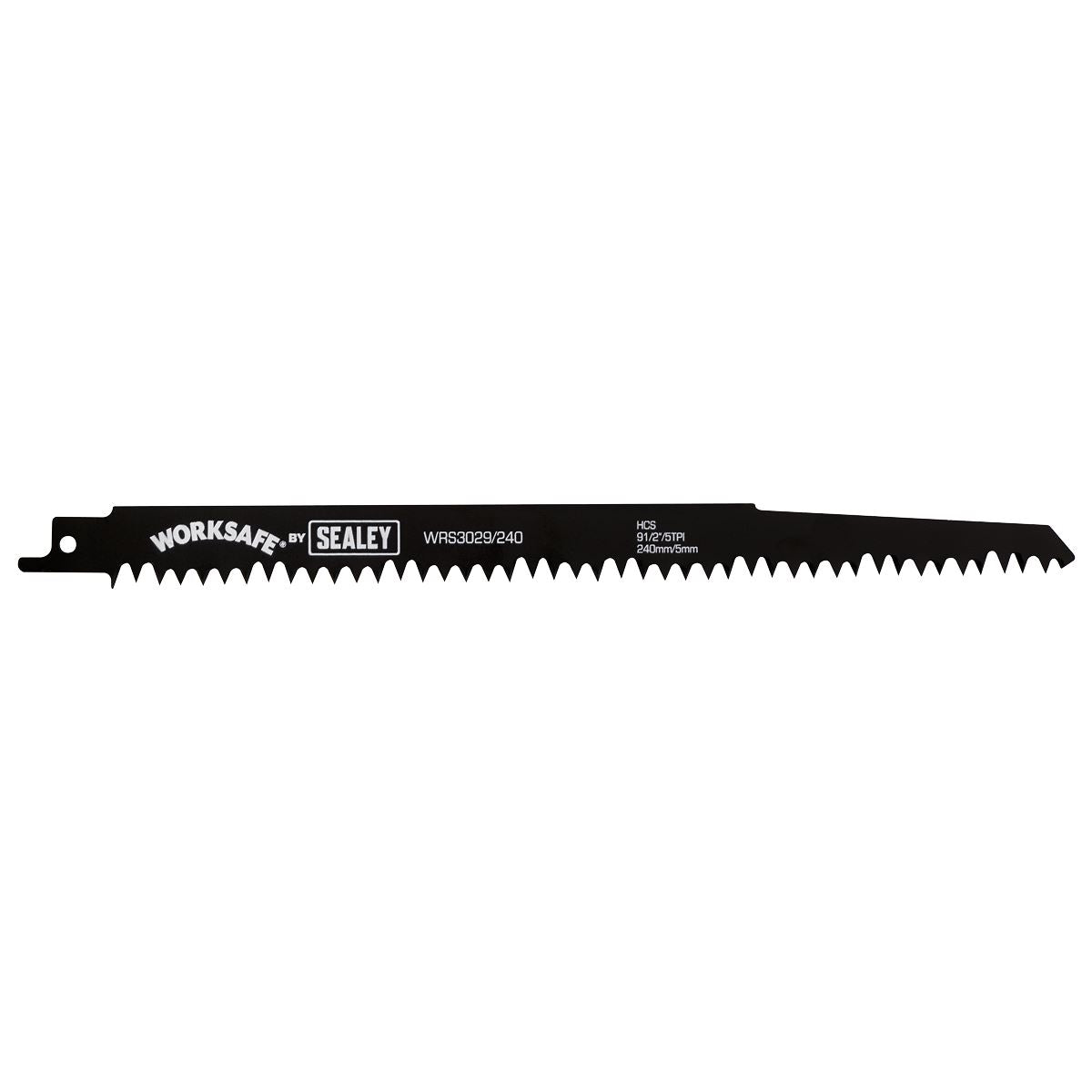 Sealey Reciprocating Saw Blade Wood 240mm 5tpi Pack of 5 WRS3029/240