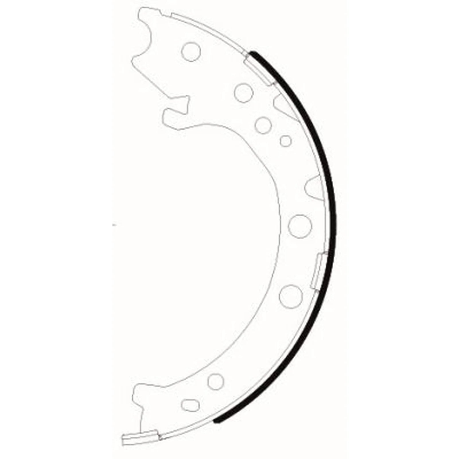 Textar 4 x Parking Brake Shoe Set 91083100