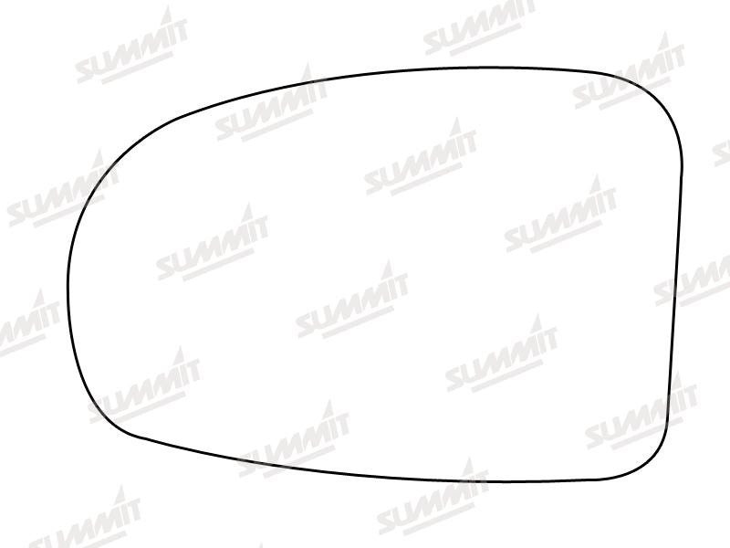 Summit Stick-On Standard Mirror Glass fits Toyota Avensis 08 on LHS