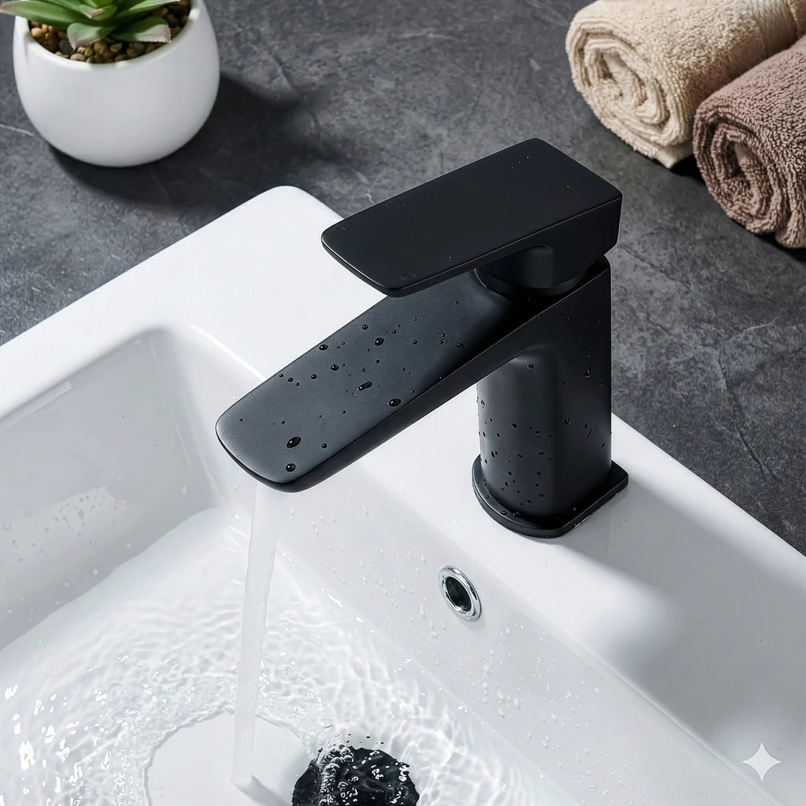 Baridi Basin Mixer Tap DH393 Matt Black