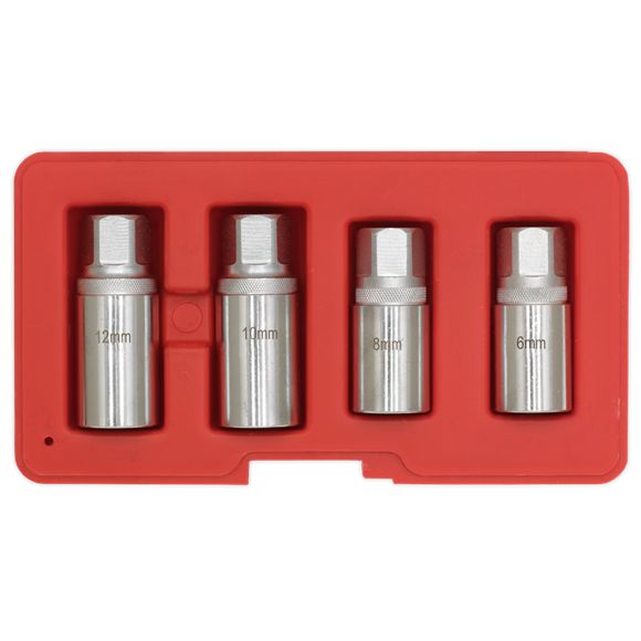 Sealey Stud Extractor Set 4pc 1/2"Sq Drive Metric AK723
