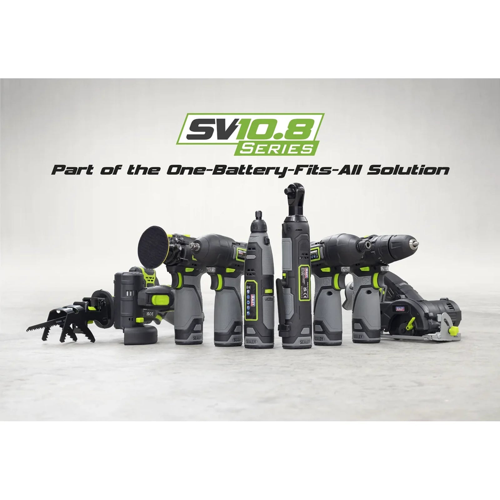 Sealey Cordless Power Tool Kit 10.8V - 2 Batteries & Charger