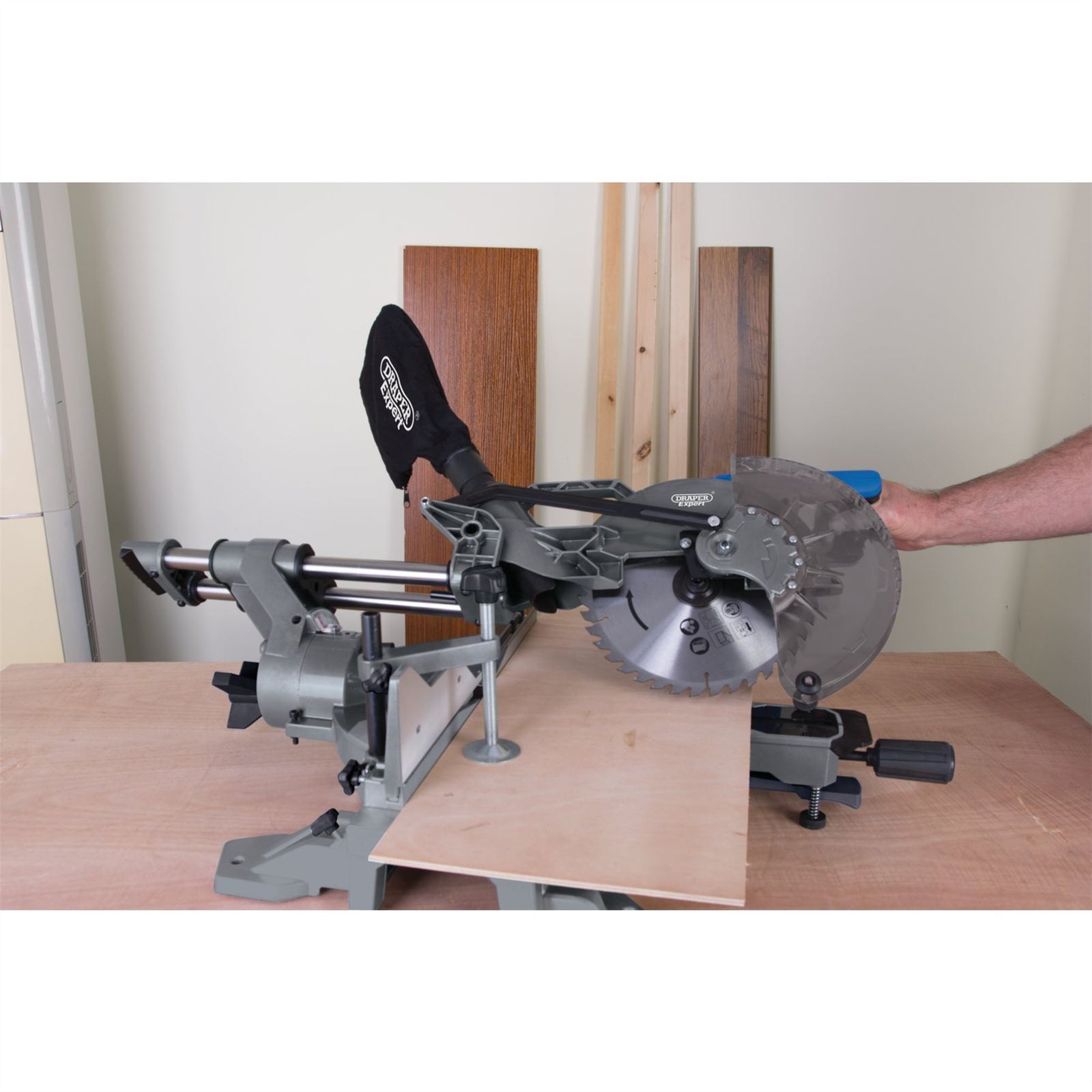 Draper Double Bevel Sliding Compound Mitre Saw, 255mm, 2000W 79899