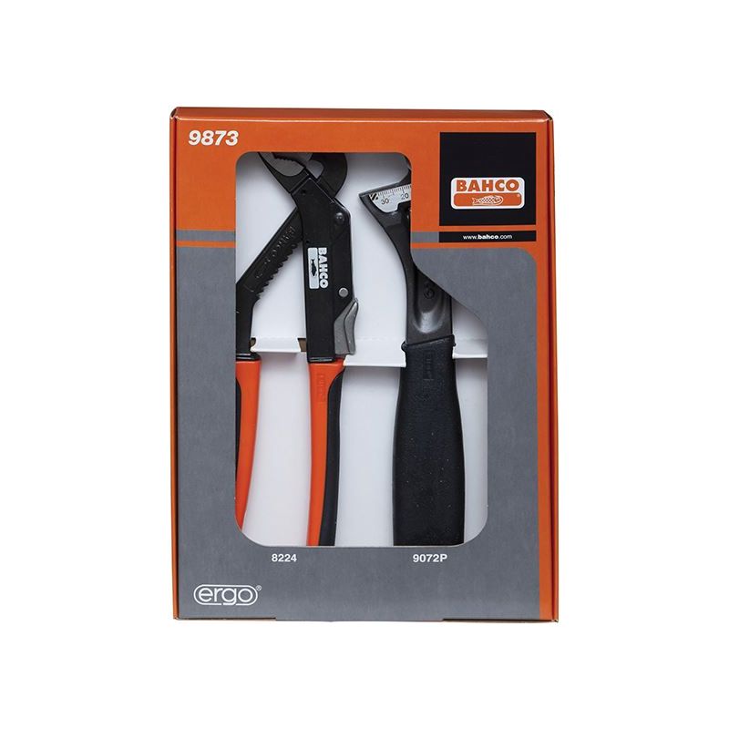 Bahco 9873 Adjustable & Slip Joint Pliers Set, 2 Piece