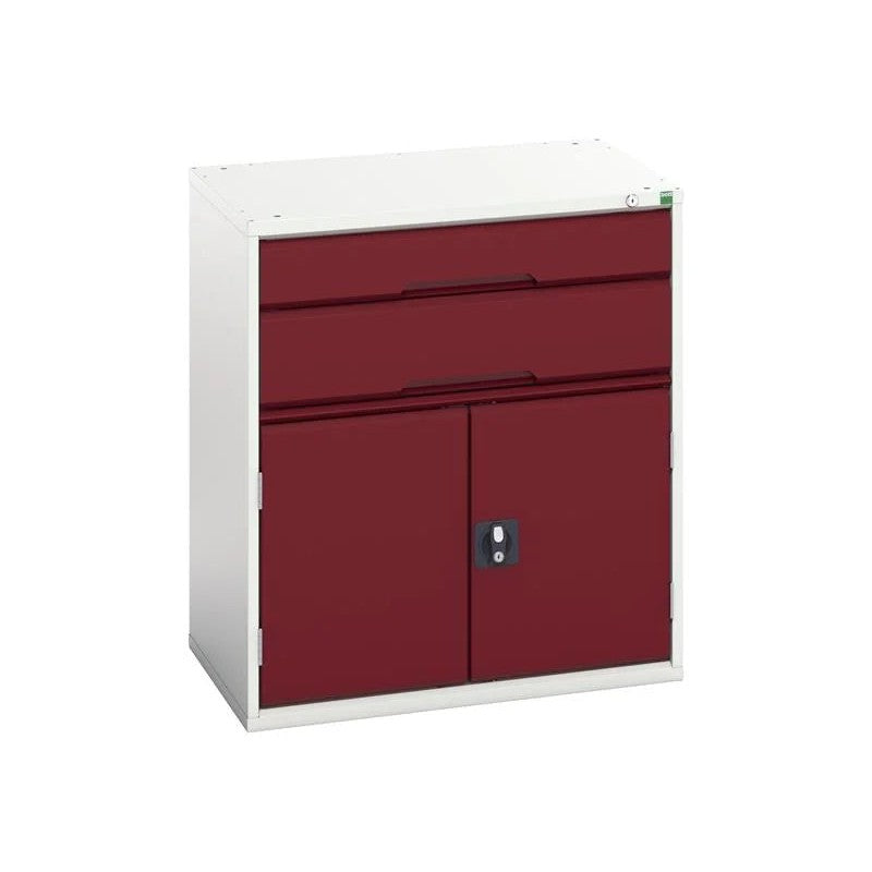 Bott Verso 2 Drawer + Cupboard 900 x Crimson Red 525-1050mm