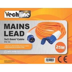 Vechline Mains Extension Lead 25M/Poly Bag QQ016162B