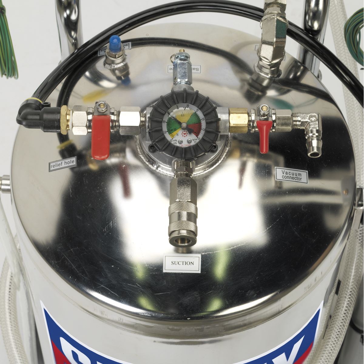 Sealey Air Operated Fuel Drainer 40L Stainless Steel TP200S