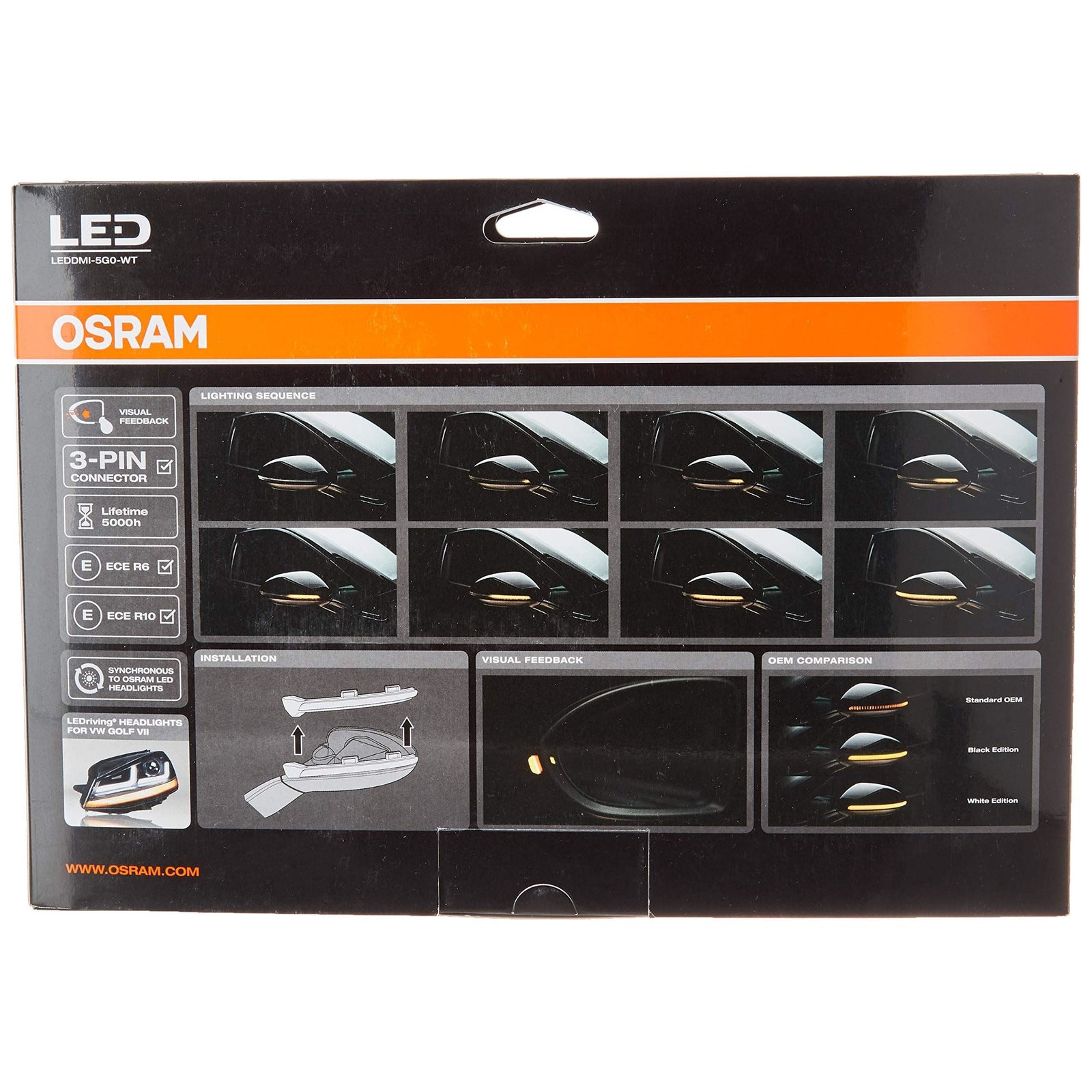 Osram LEDDMI 5G0 WT S LEDriving Dynamic LED Mirror Indicator -White Edition, Set