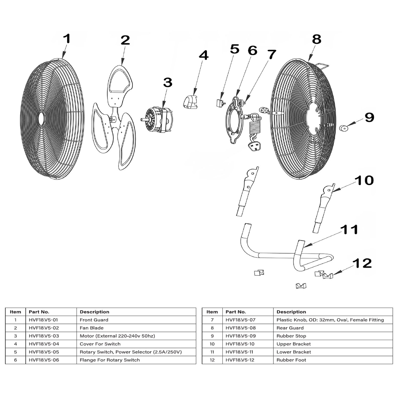 Sealey Switch HVF18.V5-05