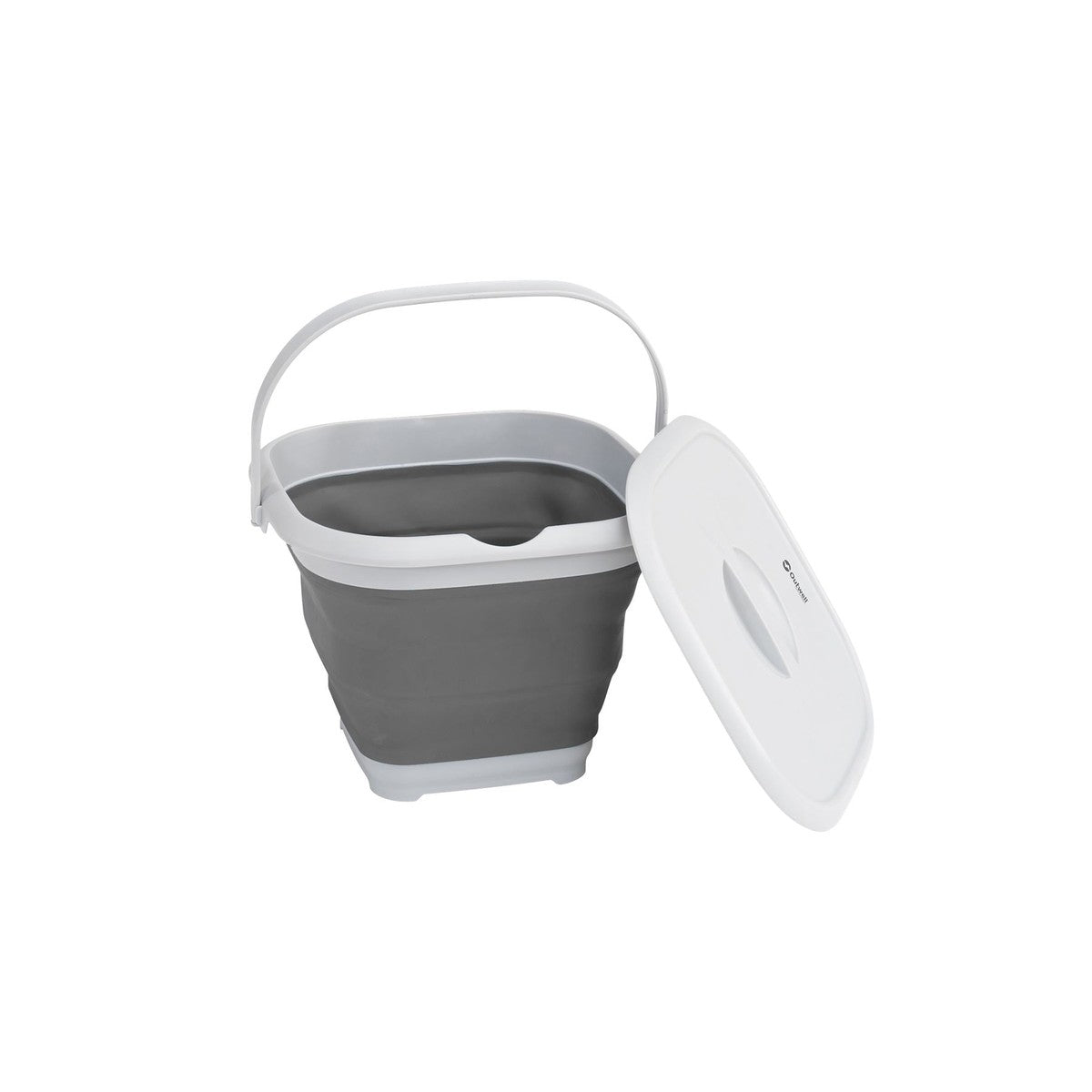 Outwell Collaps Bucket Square with Lid Grey Mist Camping Collapsible