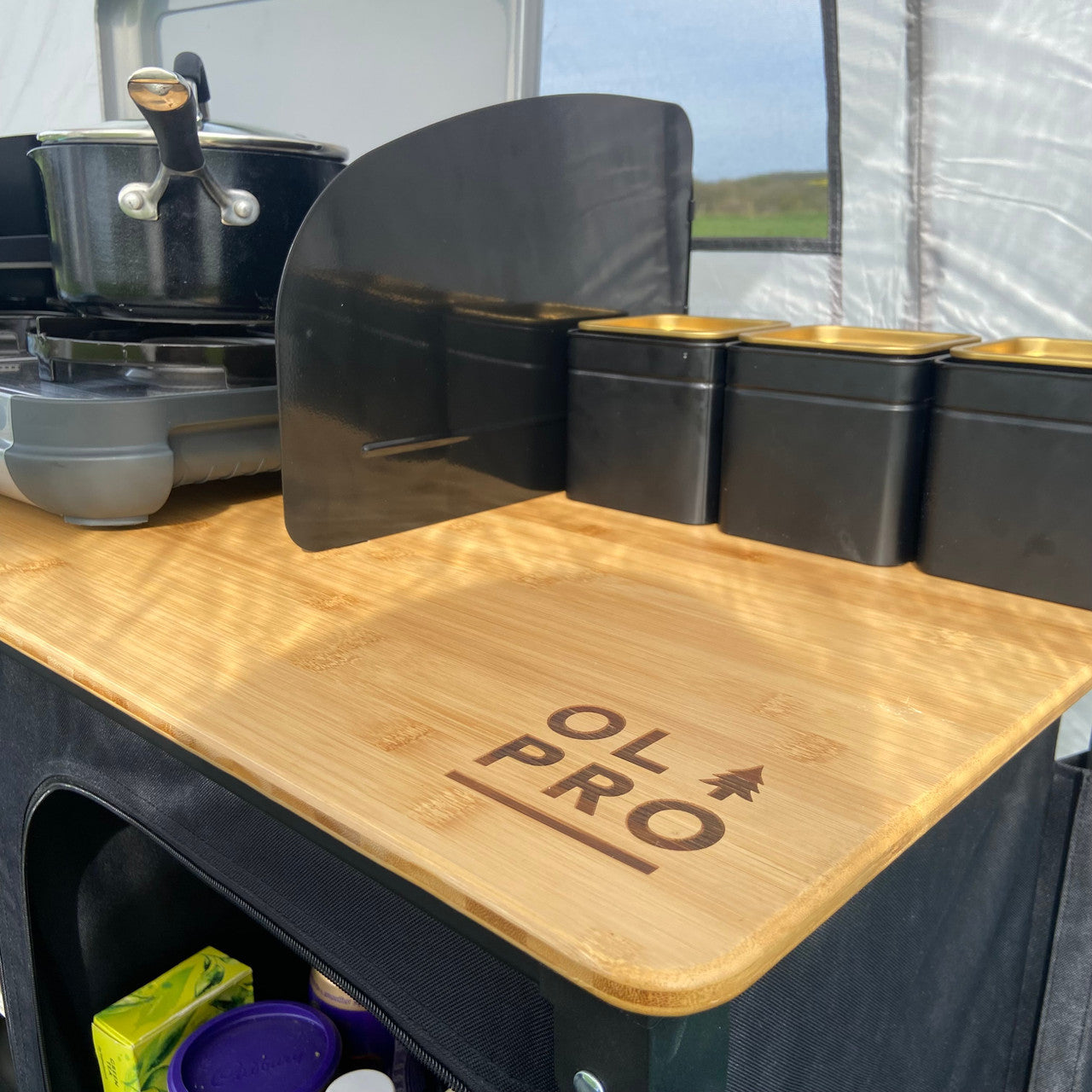 Olpro Deluxe Camp Kitchen With Double Cupboard