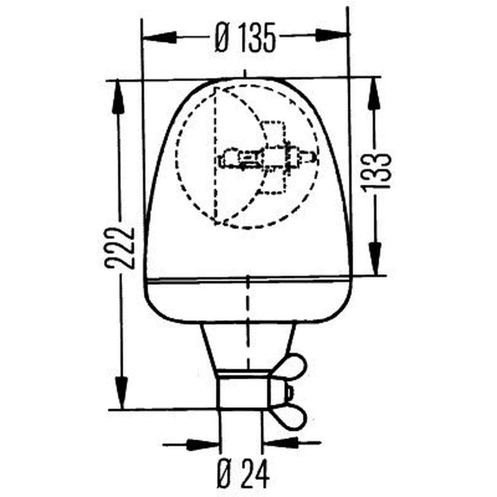 Hella Rotating Beacon Wide High 2RL 006 846-111