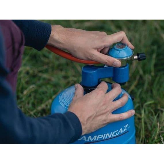 Campingaz Twin Connection CV/R Regulator Kit With Gas Hose and Clips for CV470 R907 & R904