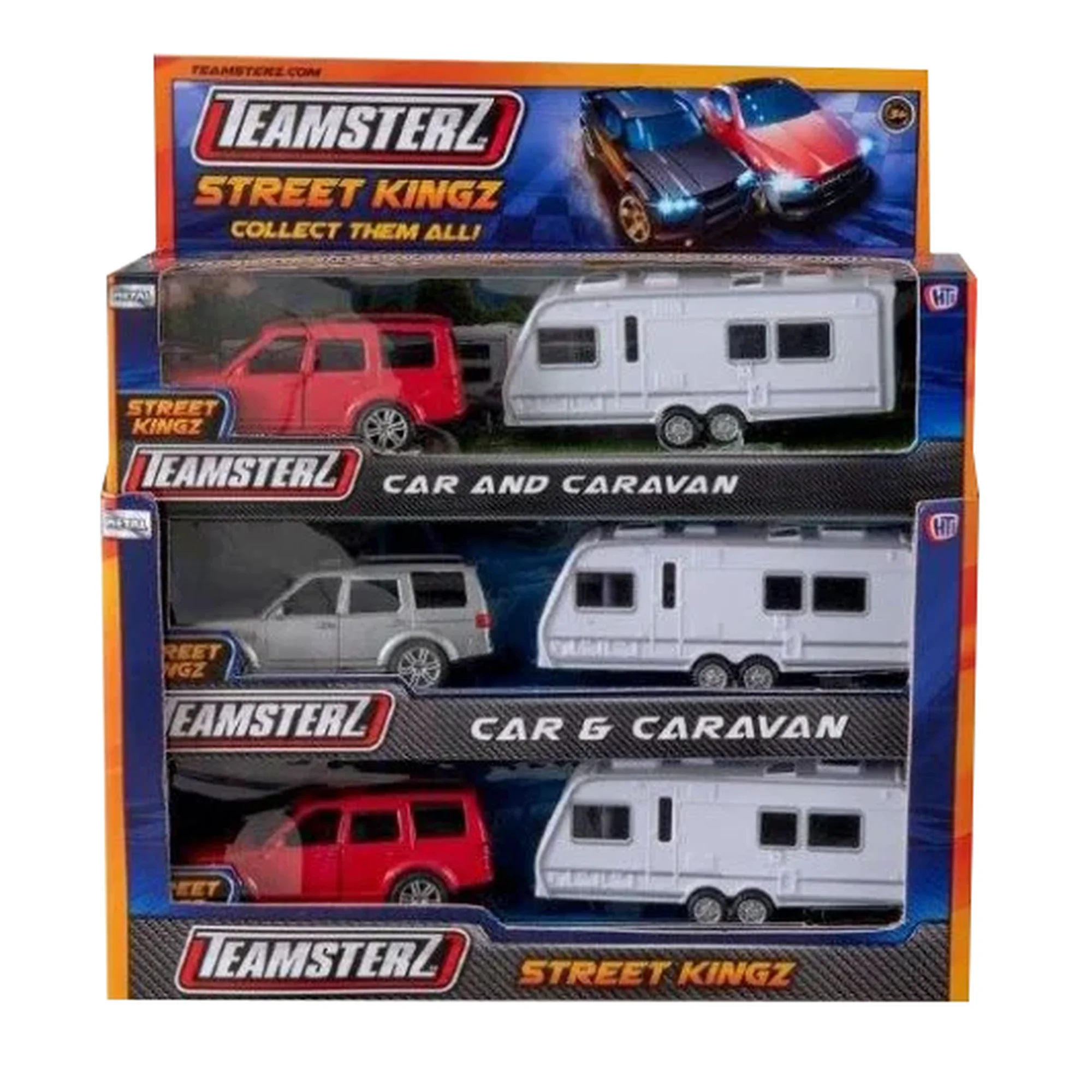 HTI Car & Caravan Die Cast Model Set - Pack of 9