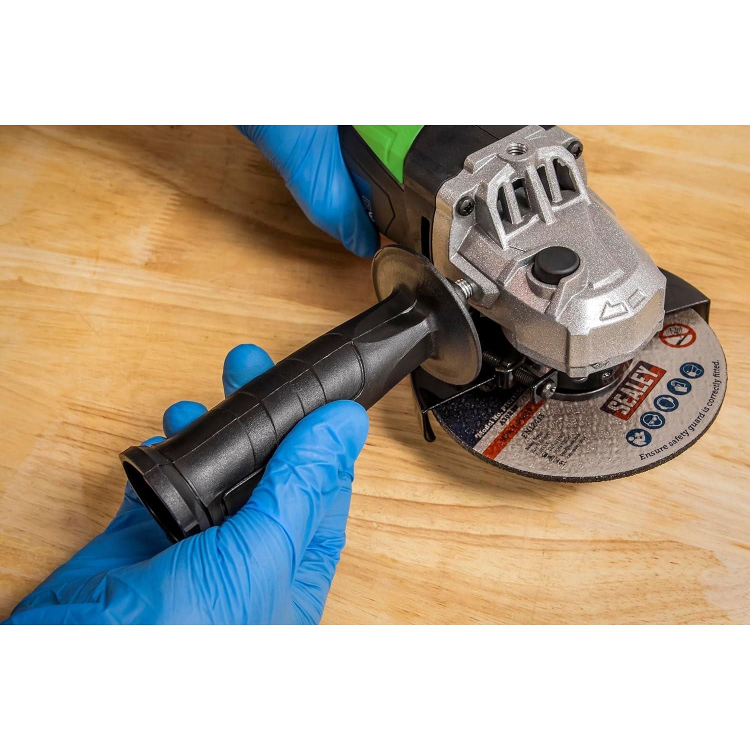 Sealey SG115E Angle Grinder 115mm 750W 230V Green Heavy Duty
