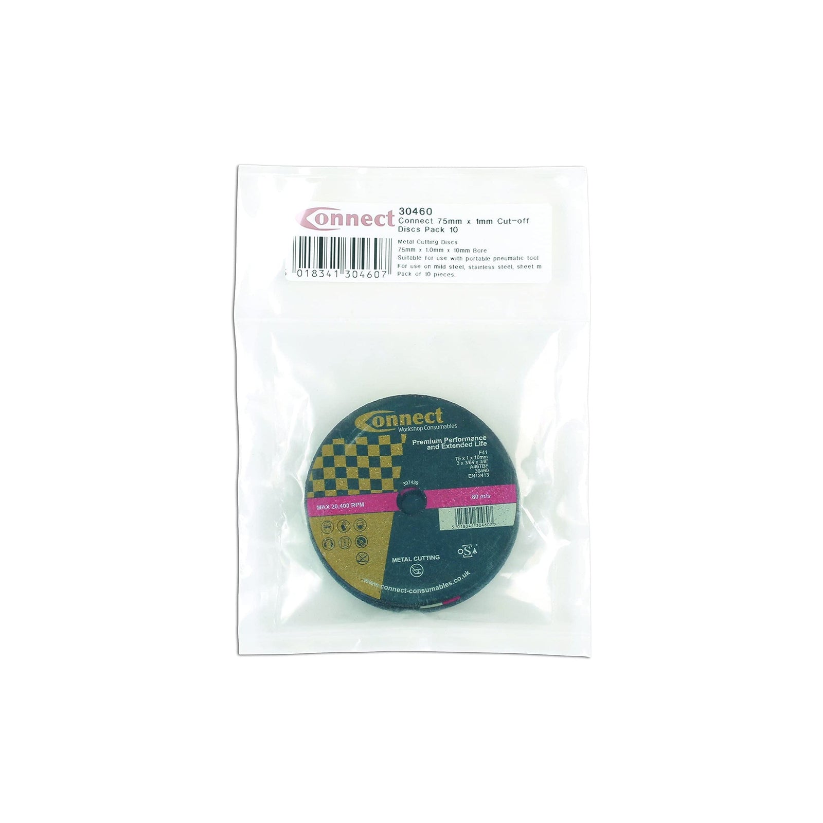 Connect Extra Thin Cutting Discs 75mm x 1.0mm 10pc 30460