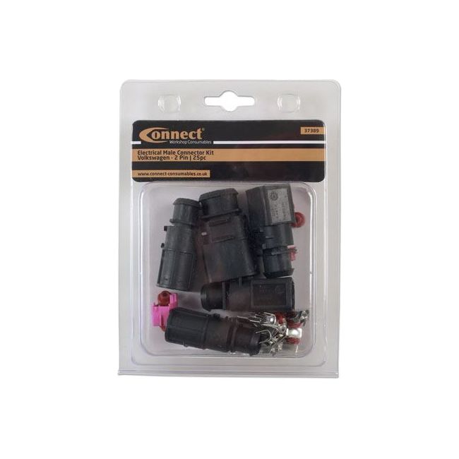 Tool Connection for VW Electrical Male Connector 4.8mm 2 Pin Kit 25pc 37389
