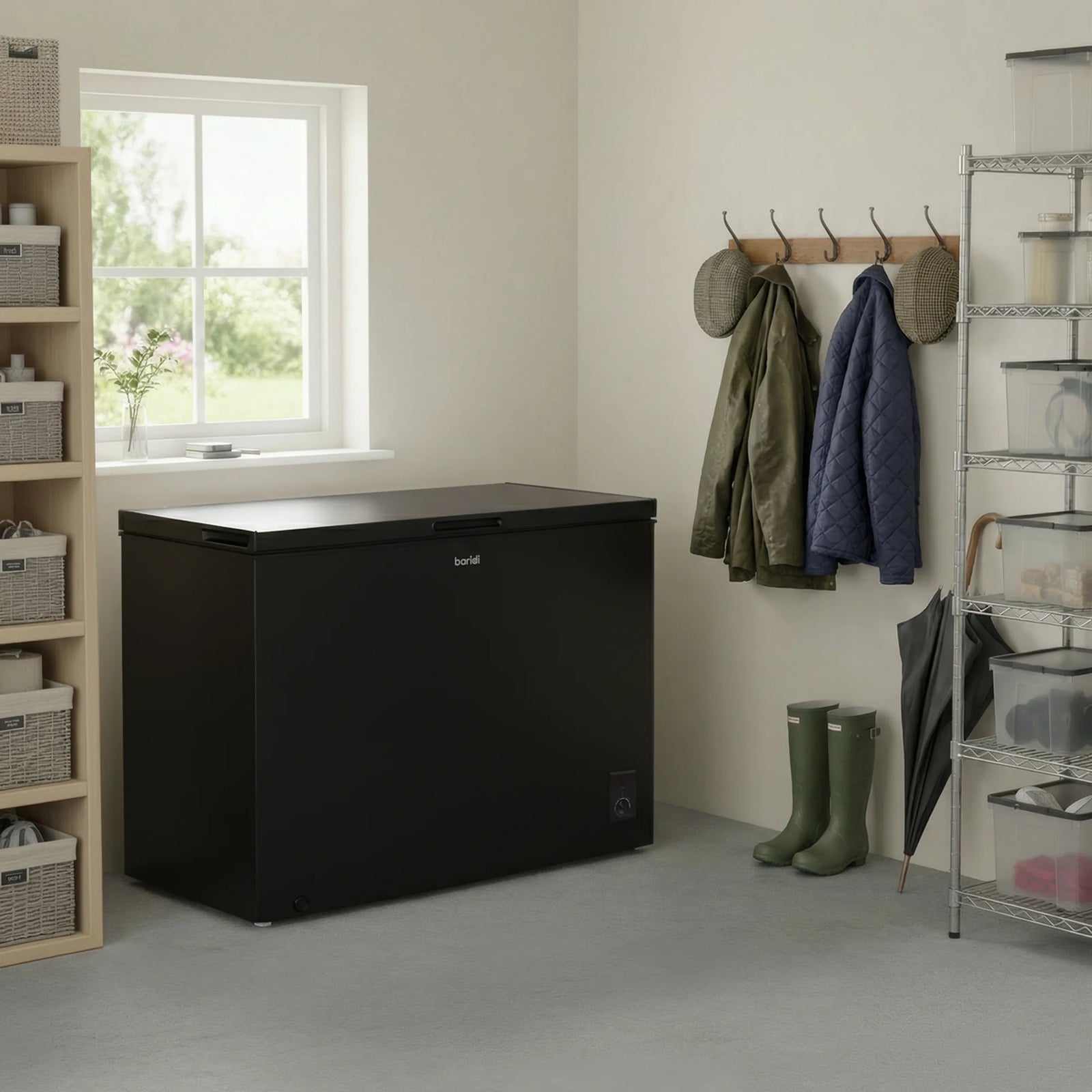 Baridi Chest Freezer DH259 254L Capacity - Black