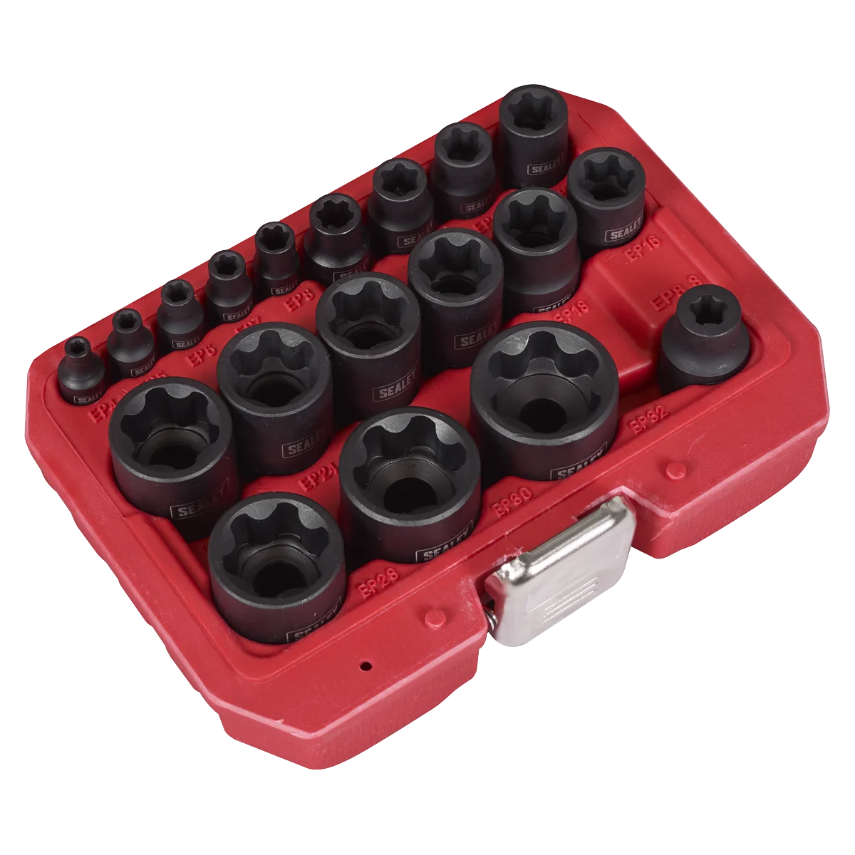 Sealey External TRX-P Socket Set 19 Piece - 1/4", 3/8", 1/2" Drive