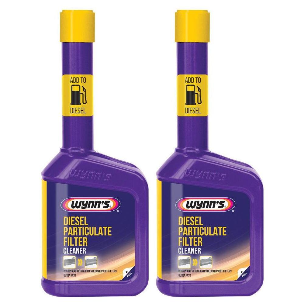 2x Wynn's Diesel Particulate Filter DPF Cleaner Purple 325ml Ultra Fast