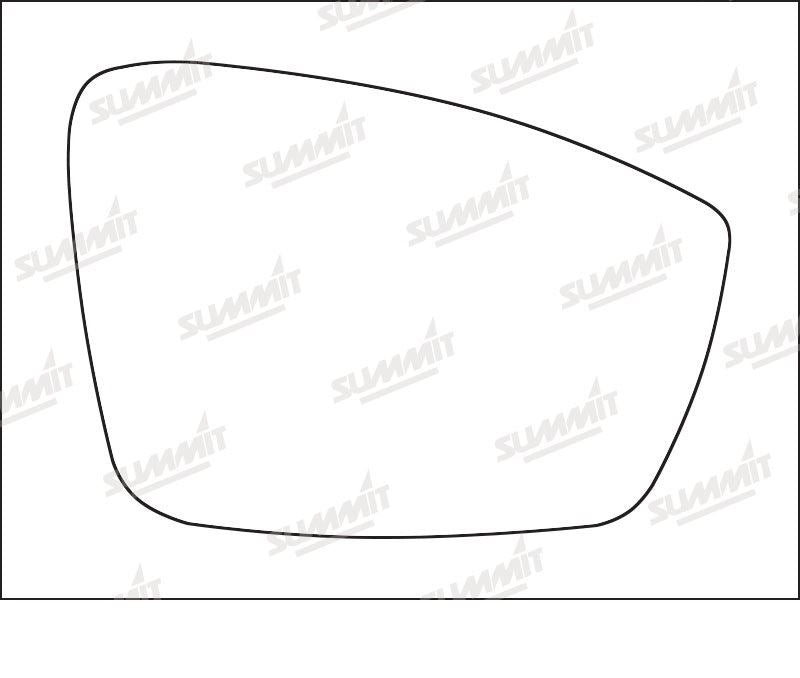 Summit Stick-On Standard Mirror Glass fits VW Up 12 on RHS