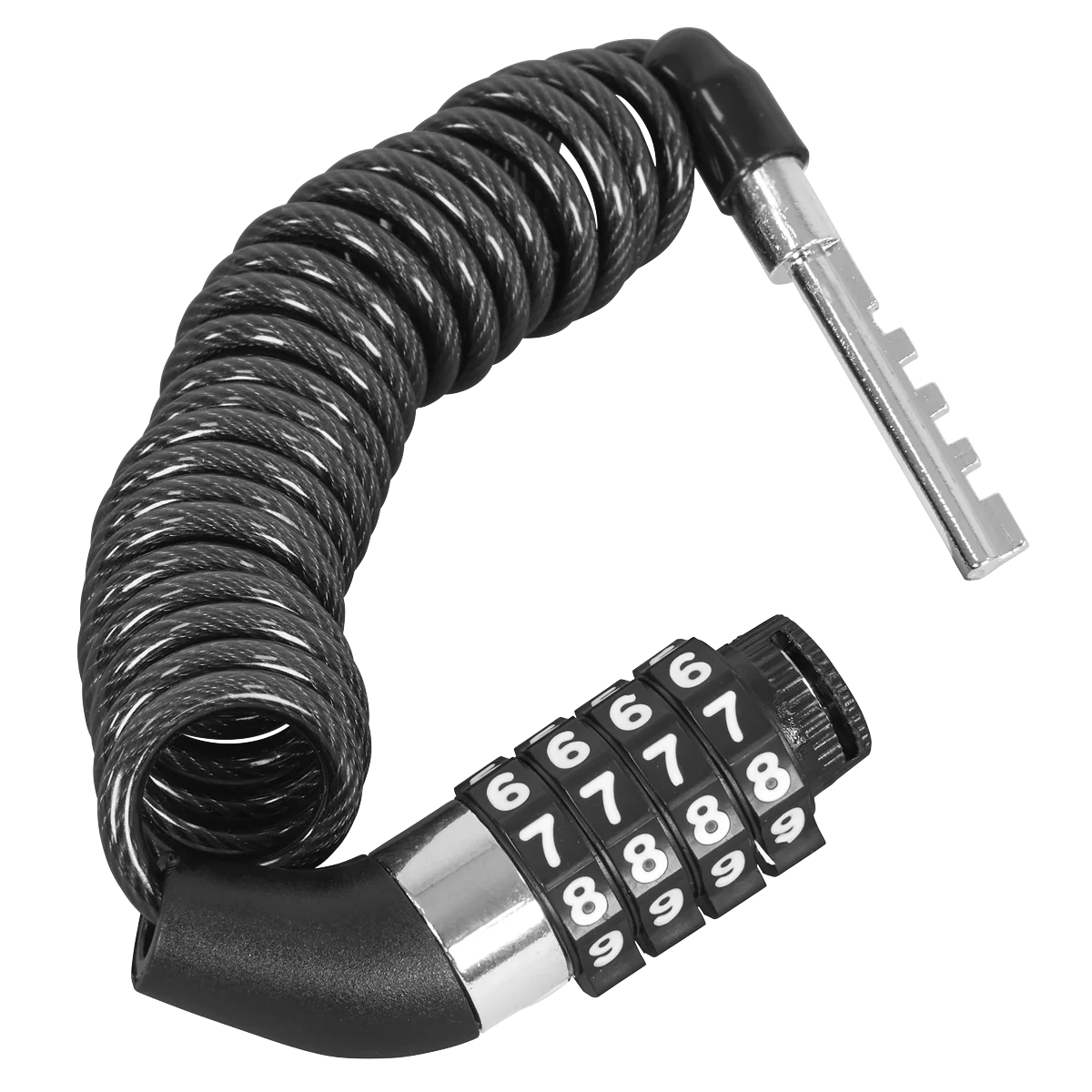 Sealey HGL01 Helmet/Gear Cable Lock 1.5m PVC Coated Steel