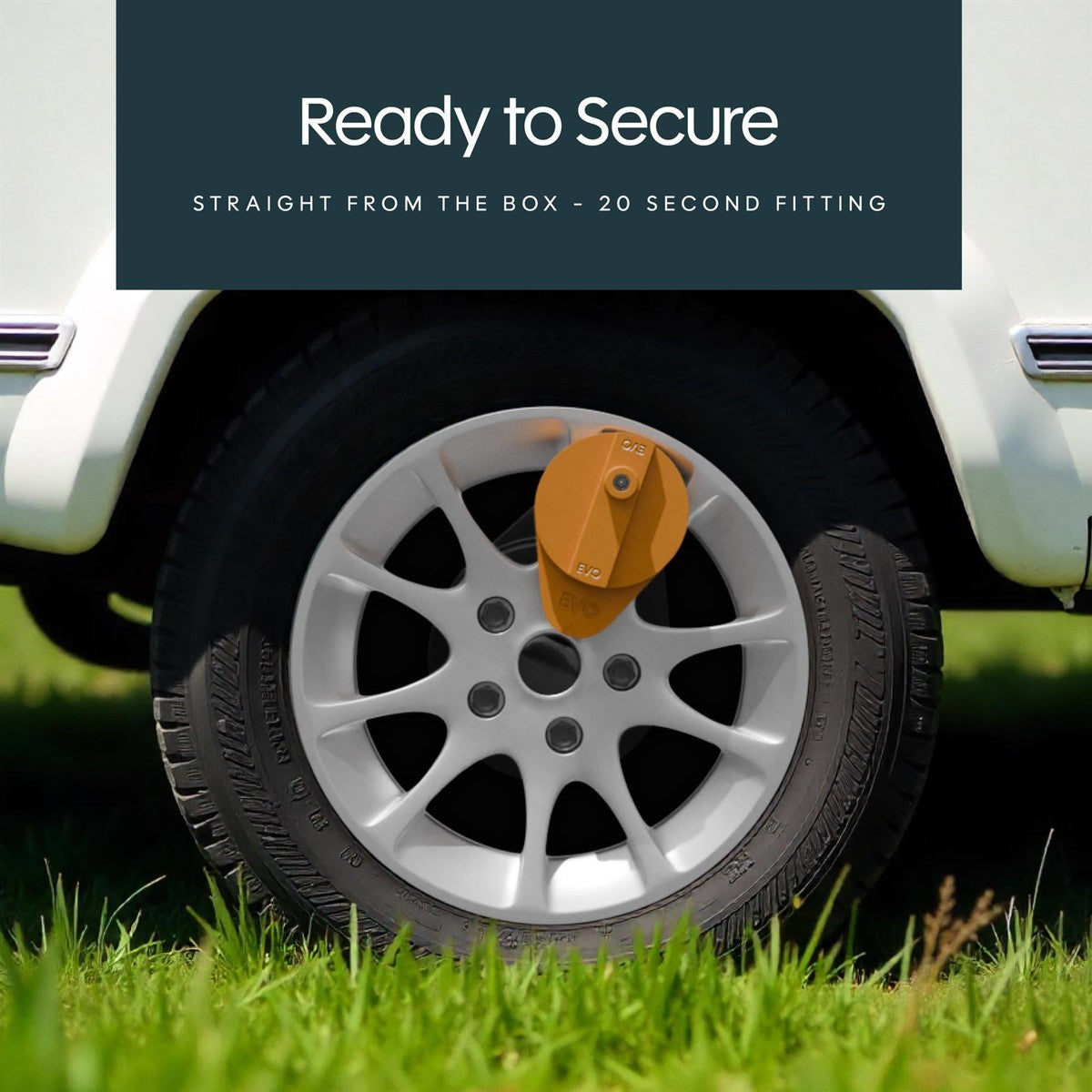 Leisurewize EVO Wheel Lock for Caravans fitted with an AL-KO receiver