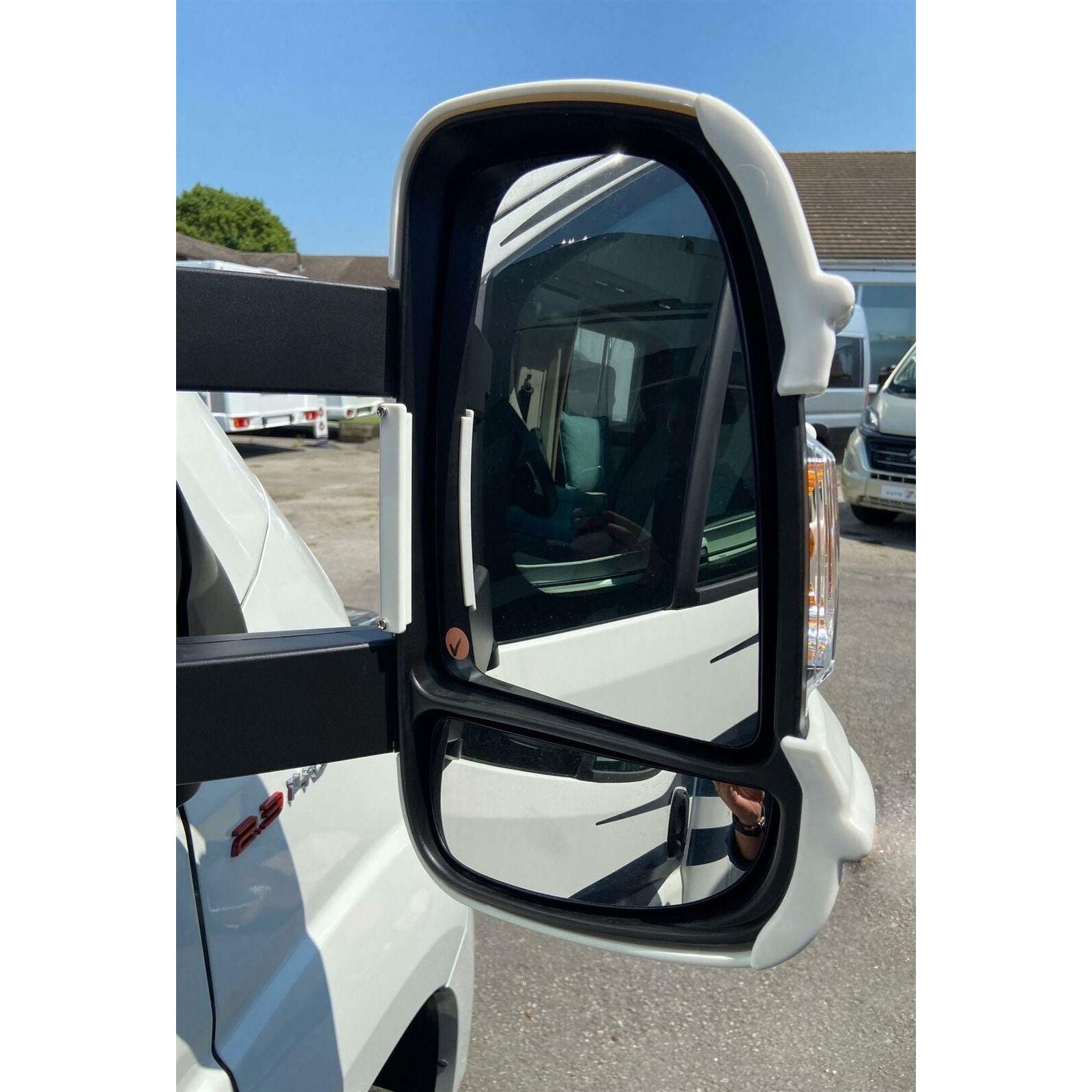 Milenco Mirror Protectors Ducato Boxer Relay Long Arm White Pair (new Model)