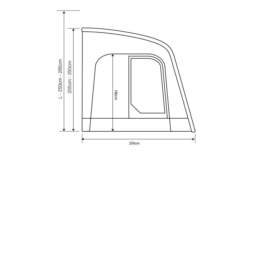 Outdoor Revolution Sportlite Air 320L Caravan Awning  (250-265cm)
