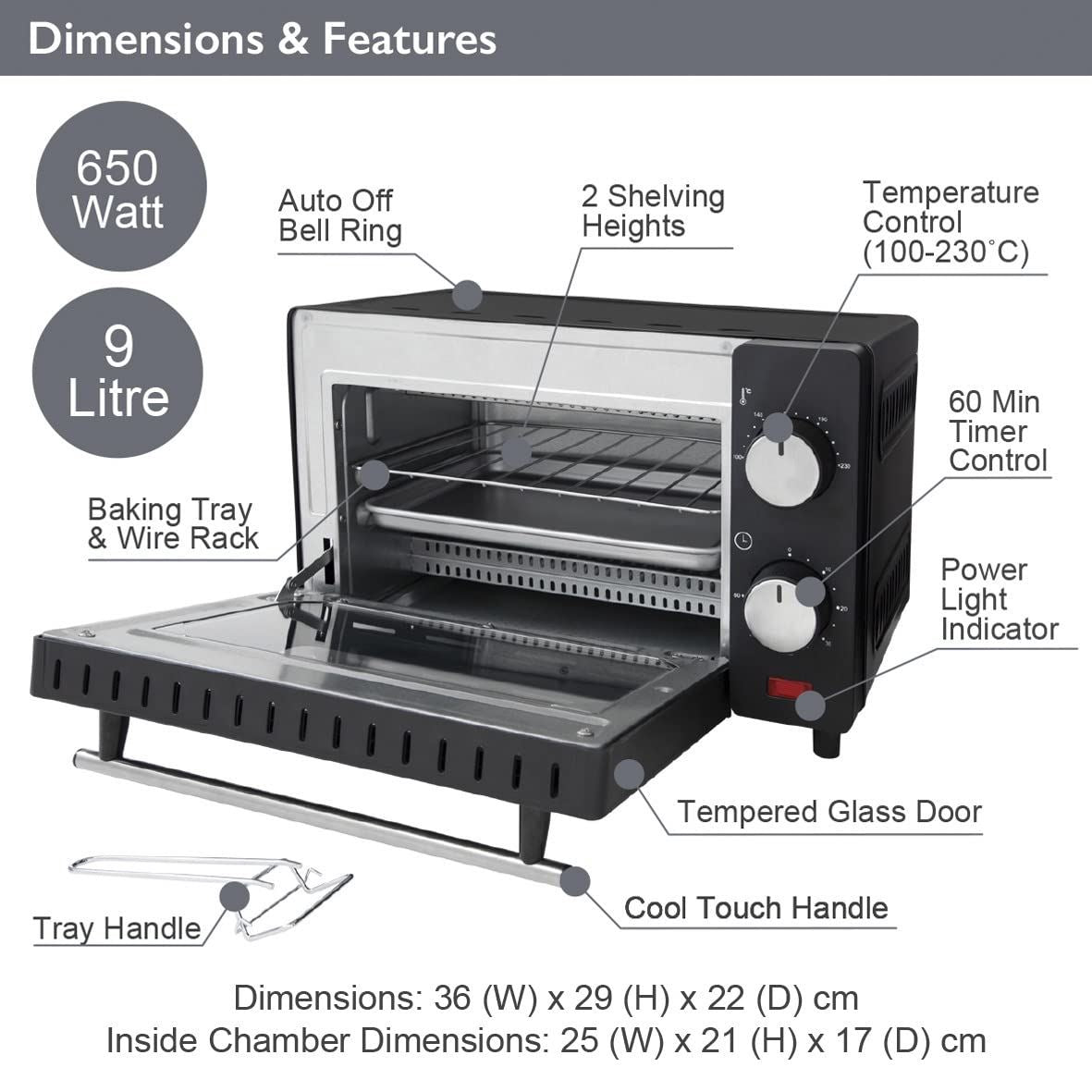 650W Compact Oven 34509