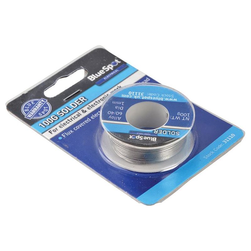 Bluespot Tools Flux Covered Solder 100g 60/40