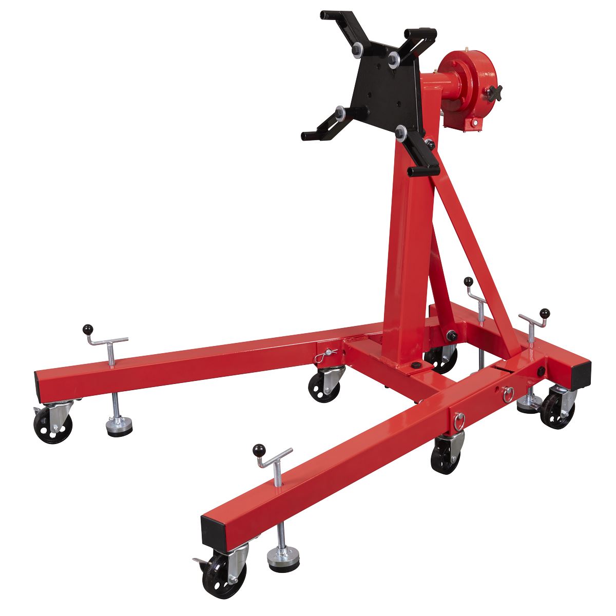 Folding 360º Rotating Engine Stand with Geared Handle Drive 680kg Capacity