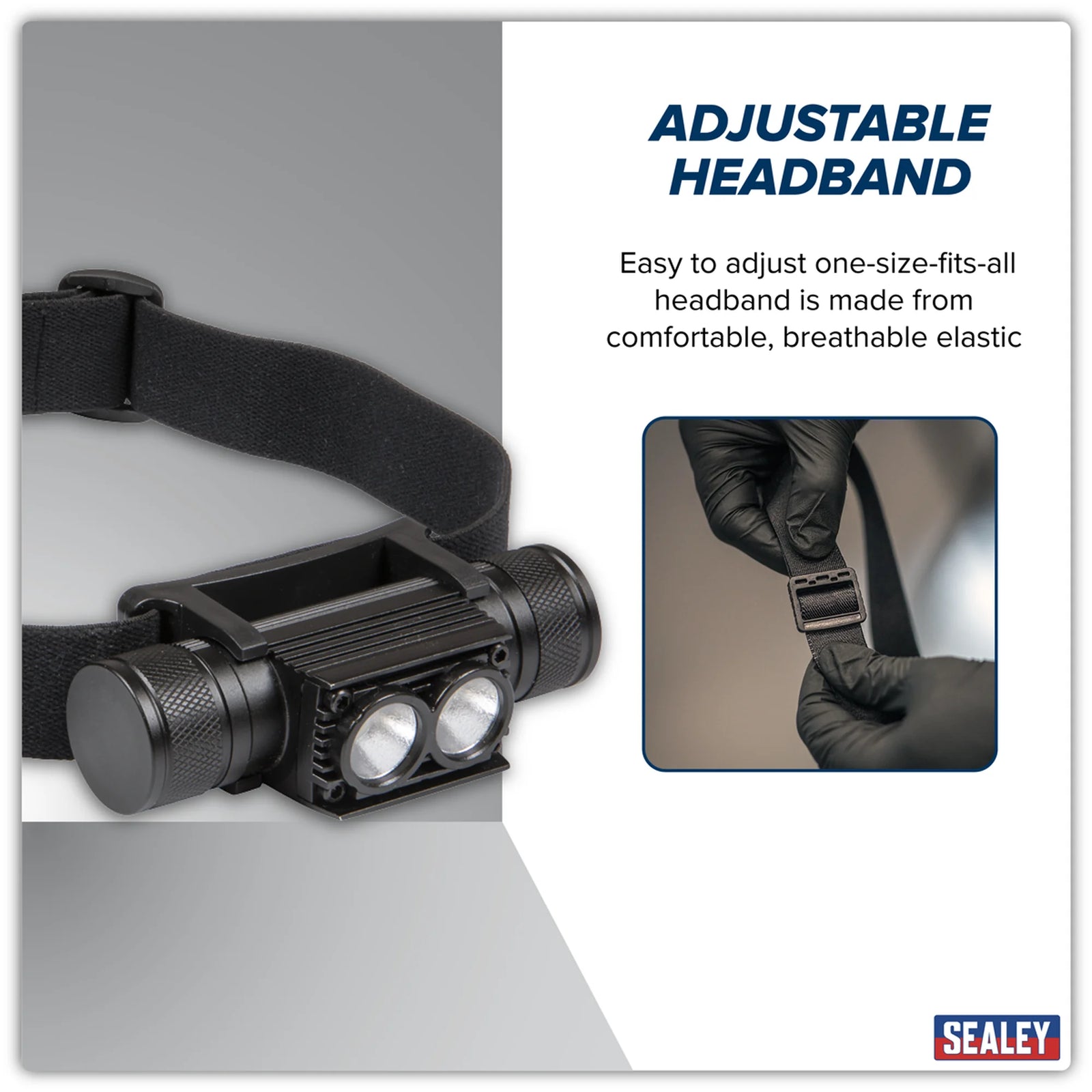 Sealey Rechargeable Head Torch HT110R 1000 Lumen