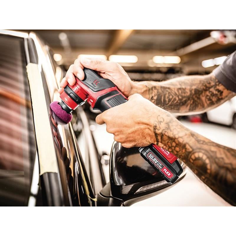 Flex Power Tools PXE 80 10.8-EC/2.5 Spot Polisher & Accessories 10.8V 2 x 2.5Ah Li-ion