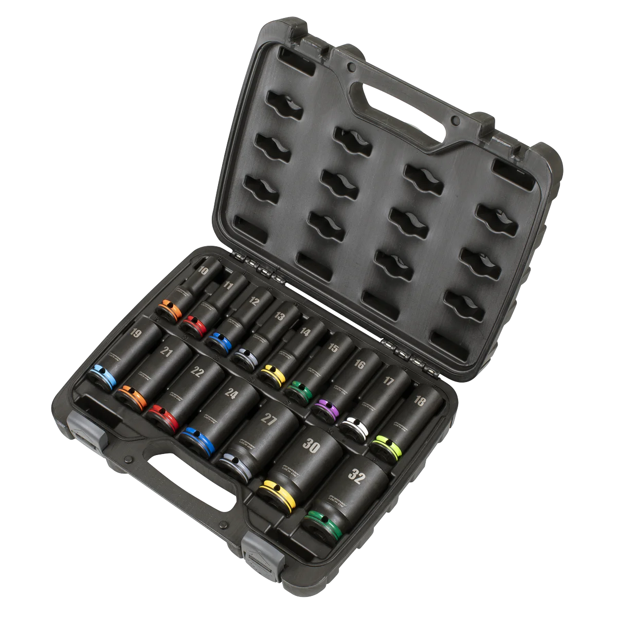 Sealey Premier Lock-On™ Deep Impact Socket Set 16 Piece 1/2" Drive