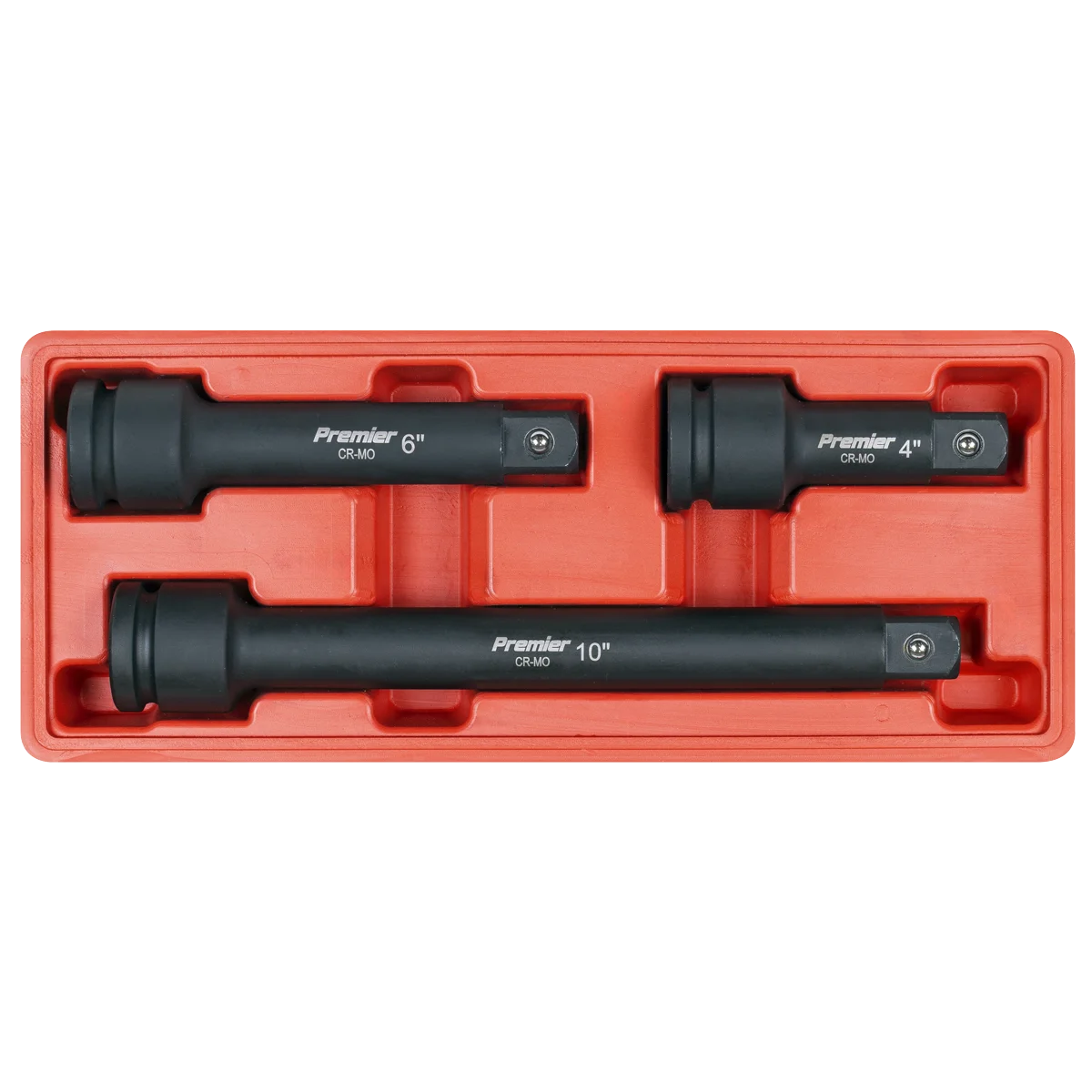 Sealey Premier Impact Extension Bar Set 3/4"Sq Drive 3 Piece