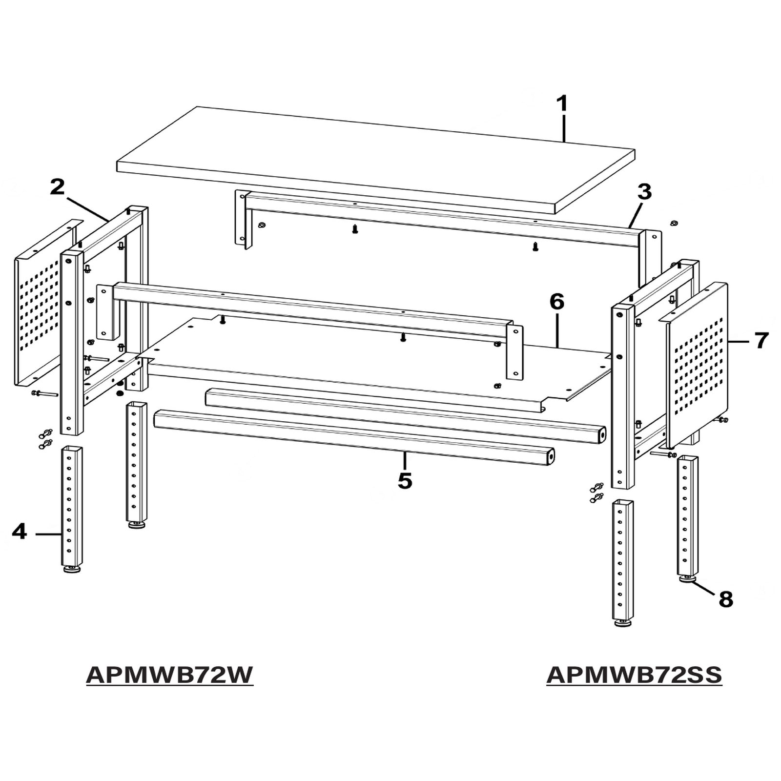 Sealey Shelf APMWB72W-06