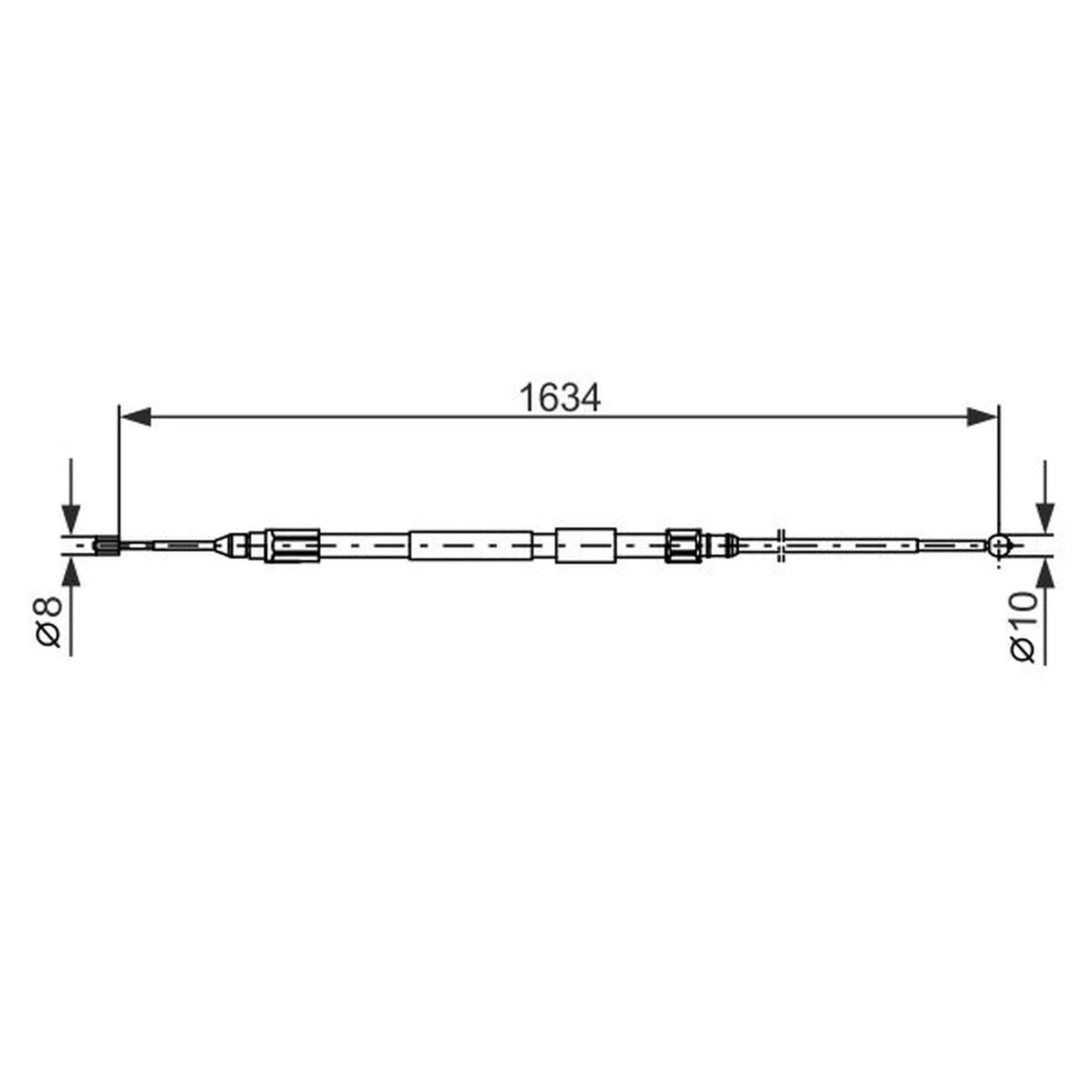 Bosch Handbrake Cable Right Rear 1 987 477 988