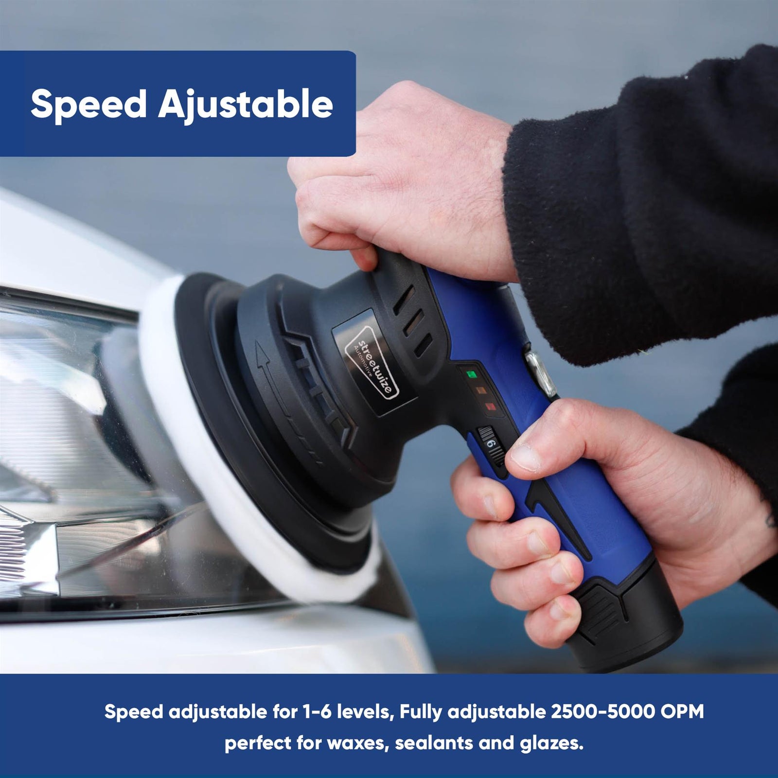 Portable Cordless Car Polisher Buffer Sander Polishing Machine Kit SWCP3