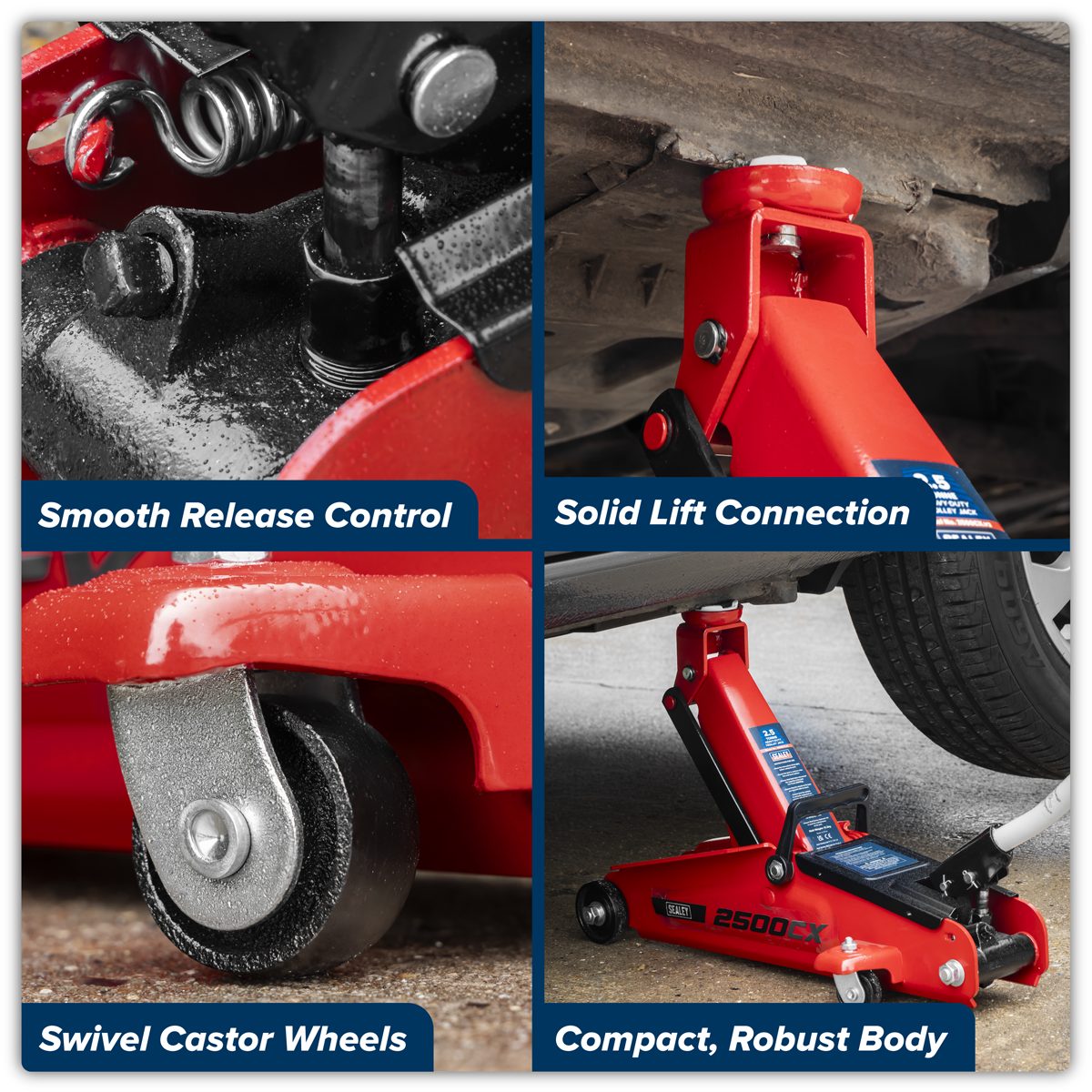 Sealey Trolley Jack 2.5 Tonne Heavy-Duty Model 2500CX