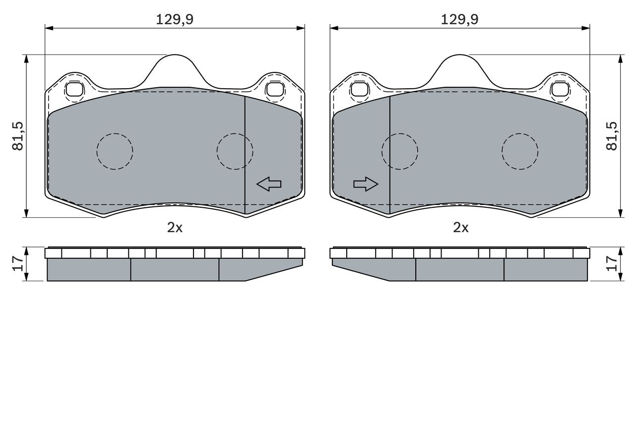 Bosch Brake Pad Set x x 0986424399