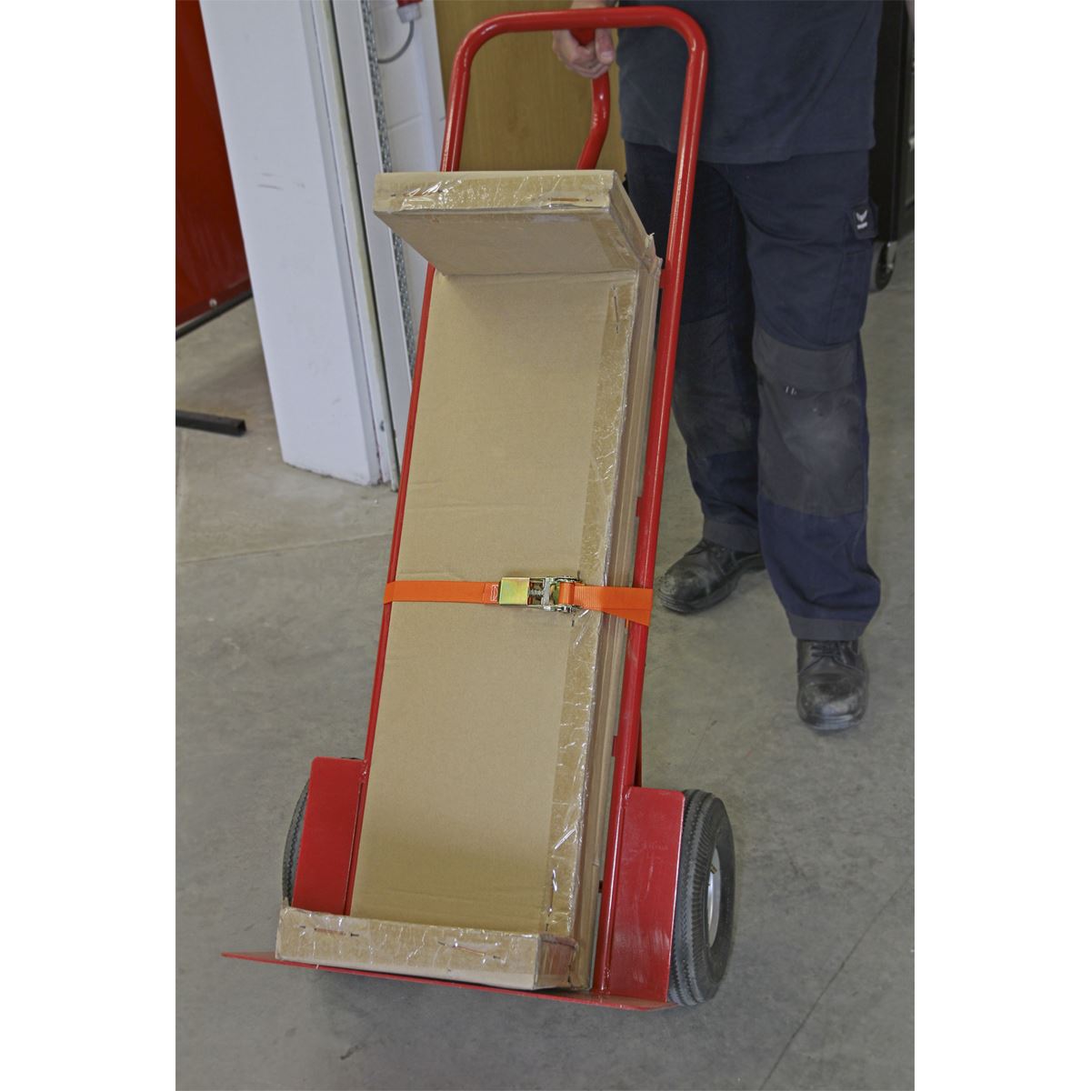 Sealey 2pc 500kg Self-Securing Ratchet Tie Down Cargo Lash 25mm x 4.5m