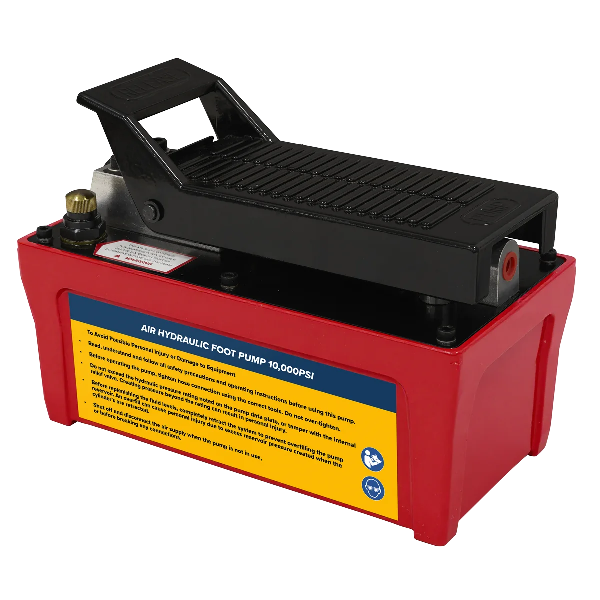 Sealey Air Hydraulic Foot Pump 10,000psi 1600cc Oil Capacity