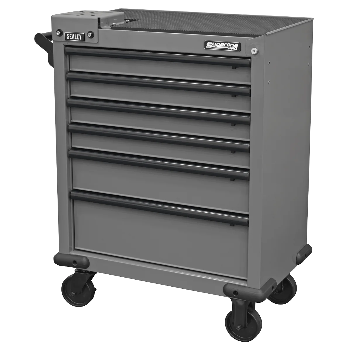 Sealey Superline PRO Rollcab 6 Drawer Tool Chest with Vice Base - Grey/Black